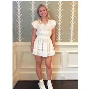 CAKE For Dinner Mini Lace Dress White Size Medium